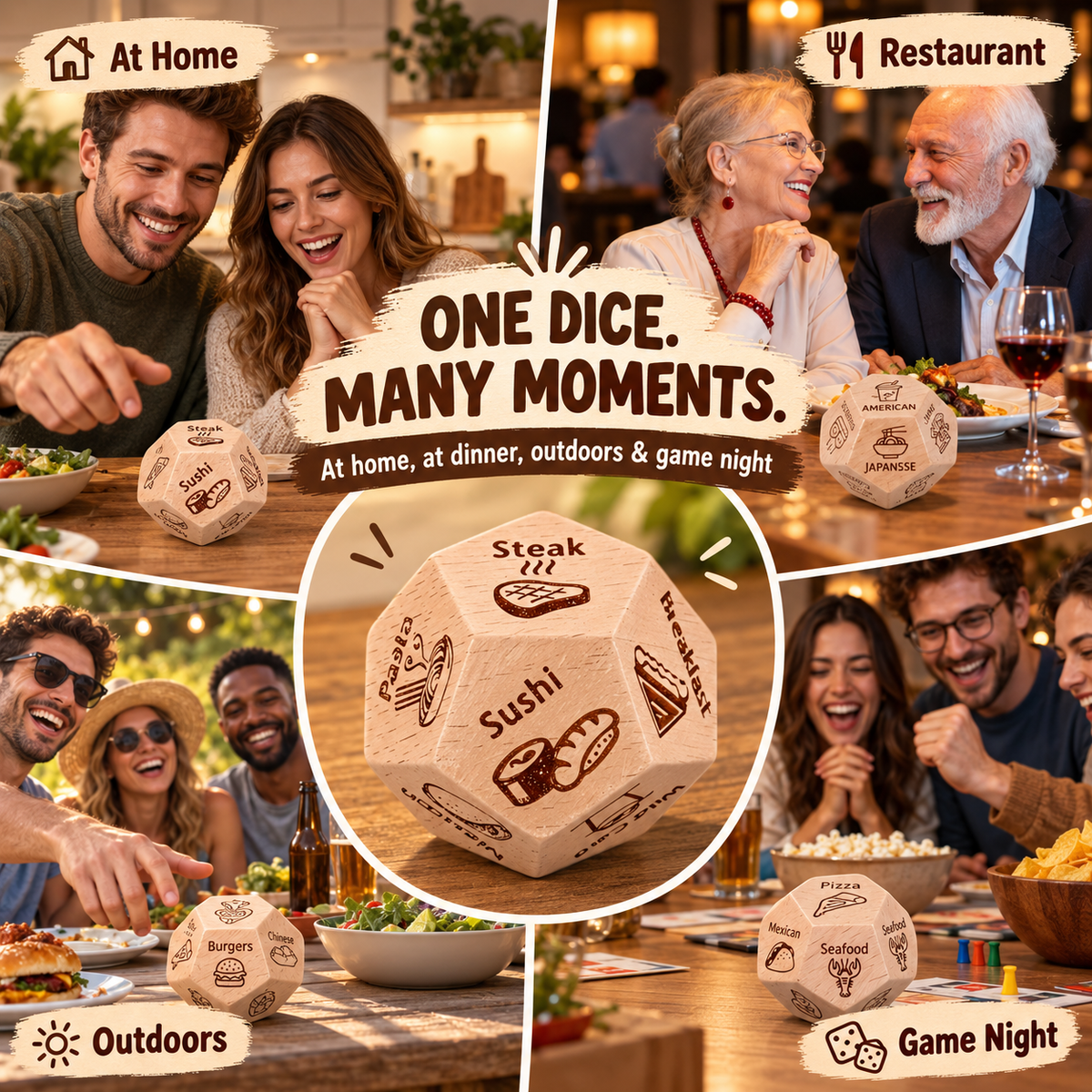 Ultimate Food Decision Dice – Stop the "What to Eat?" Debate! 🎲