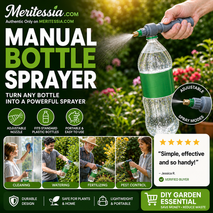 🌿 Save 50%! Adjustable Pressure Bottle Sprayer – Universal Fit for Standard Beverage Bottles