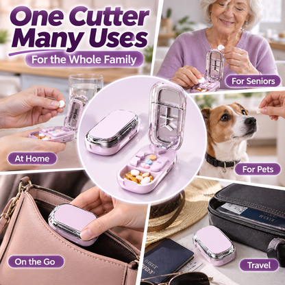 Portable Pill Cutter & Splitter Box for Precise Doses 💊