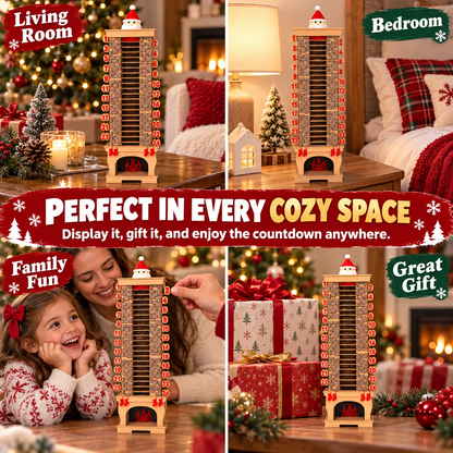 🎄 Wooden Santa Chimney Countdown Calendar & Gift