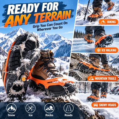 Anti-Slip Snow Shoe Chains for Ice and Hiking 🏔️