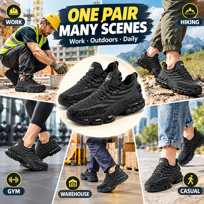 👟 Men's Lightweight Steel Toe Safety Sneakers | Puncture-Proof Work Shoes