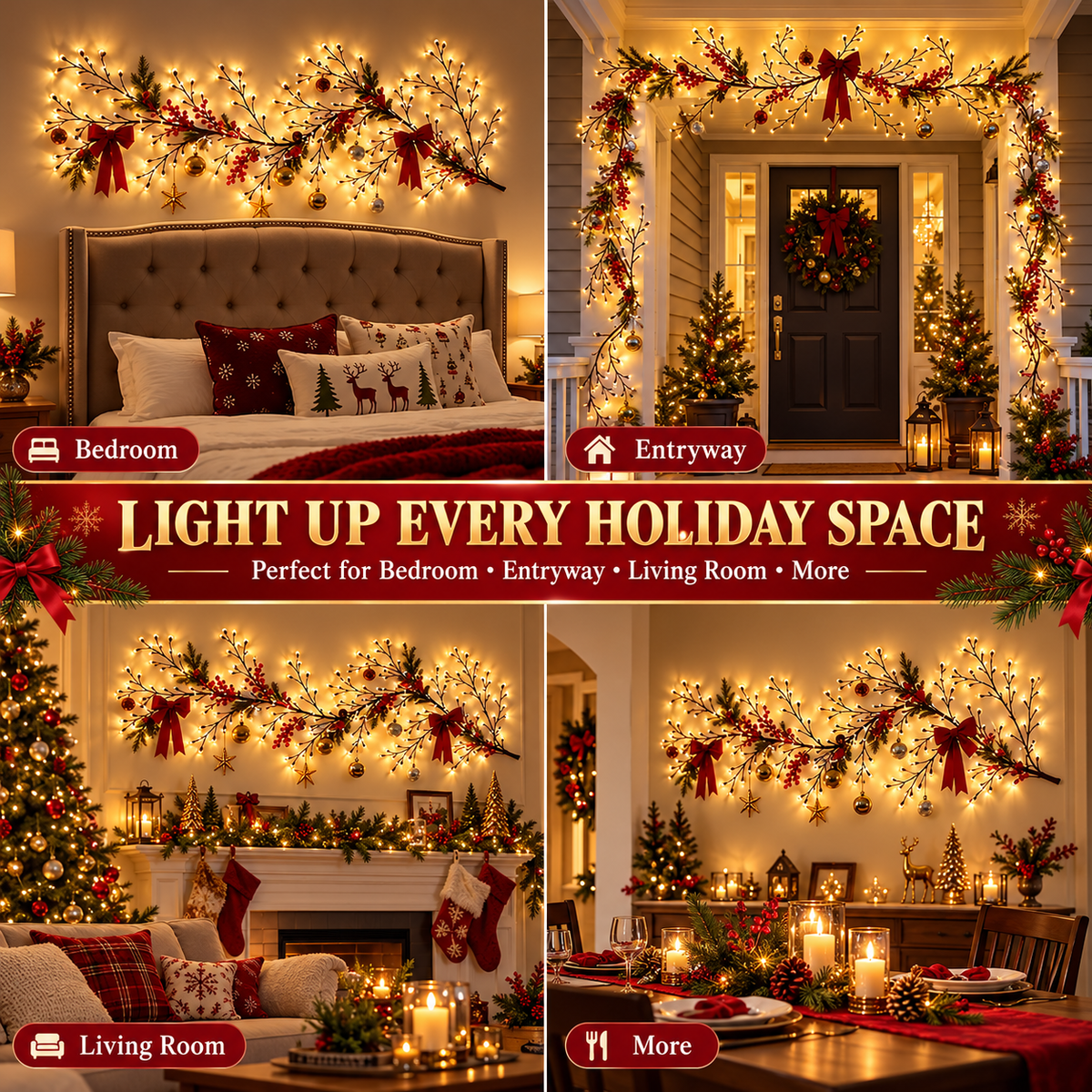 Warm Glow Simulation Willow Vine String Light 💡