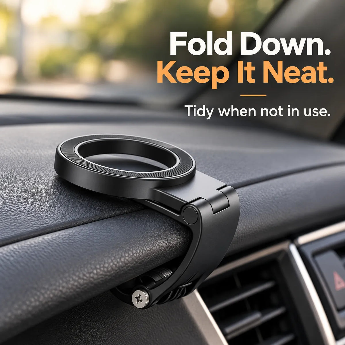 🚗 Foldable Magnetic Car Phone Holder – Adjustable Dashboard Clip Mount for Car & Desk 📱