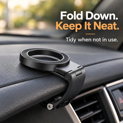 🚗 Foldable Magnetic Car Phone Holder – Adjustable Dashboard Clip Mount for Car & Desk 📱