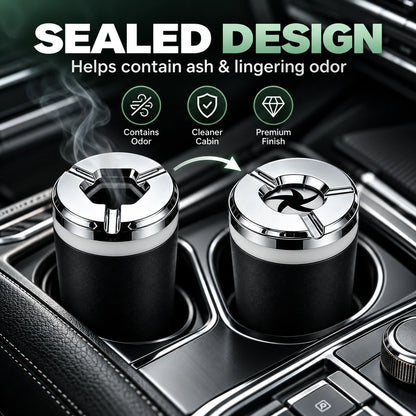 Vehicle-Mounted Rotating Sealed Lid Car Ashtray