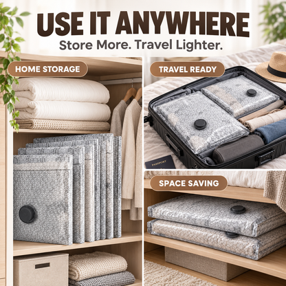 ✈️ Travel Vacuum Compression Storage Bags with Electric Pump
