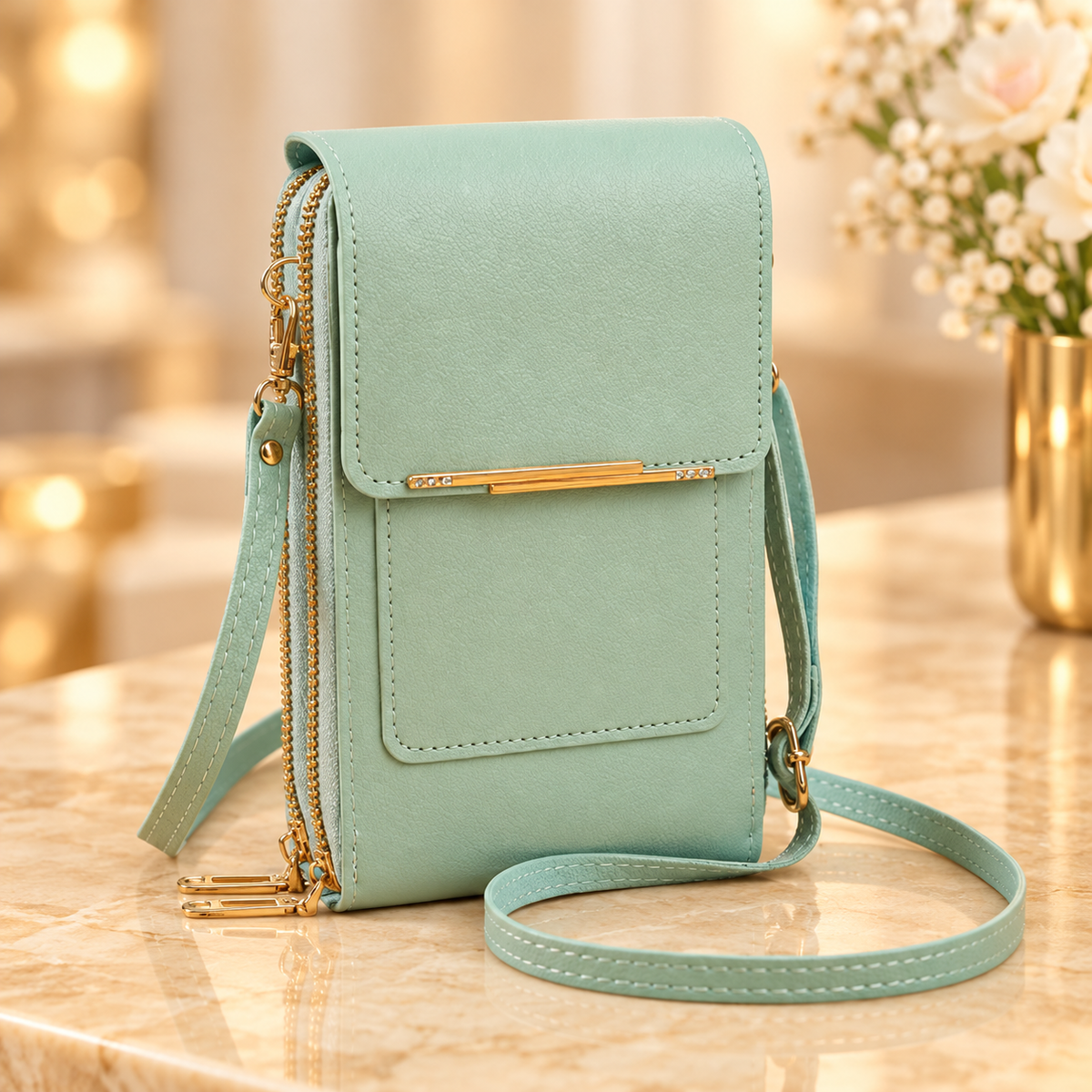 📱 Touch-Screen Multi-Pocket Crossbody Phone Bag