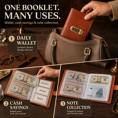 "Multi-Functional Vintage Crocodile Password Lock Cash & Currency Binder 💰🔒"
