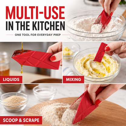 🥄 3-in-1 Foldable Silicone Measuring Spoons & Spatula Set (2-Piece Kit)