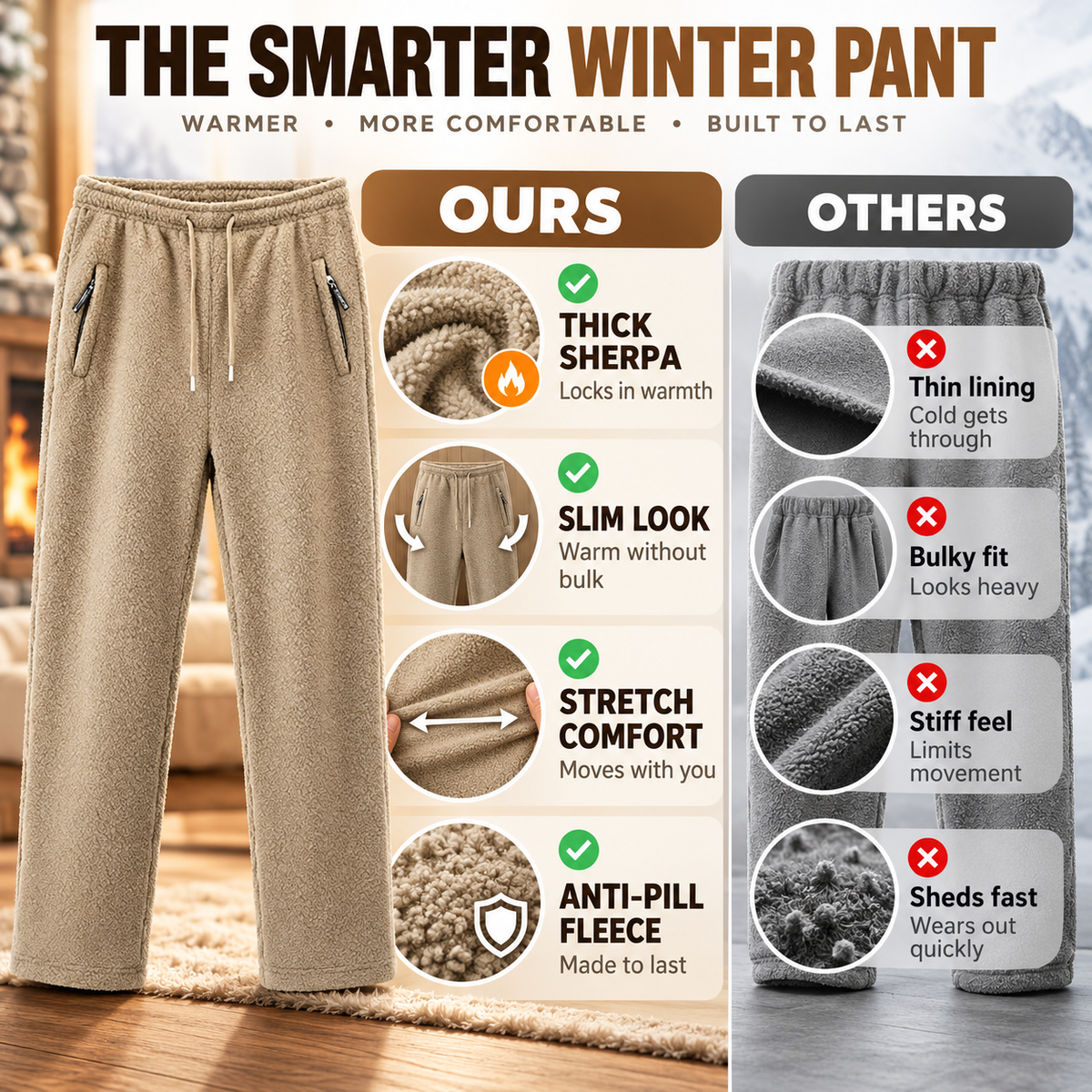 ❄️ Extreme Cold-Weather Thermal Sherpa Fleece Unisex Pants