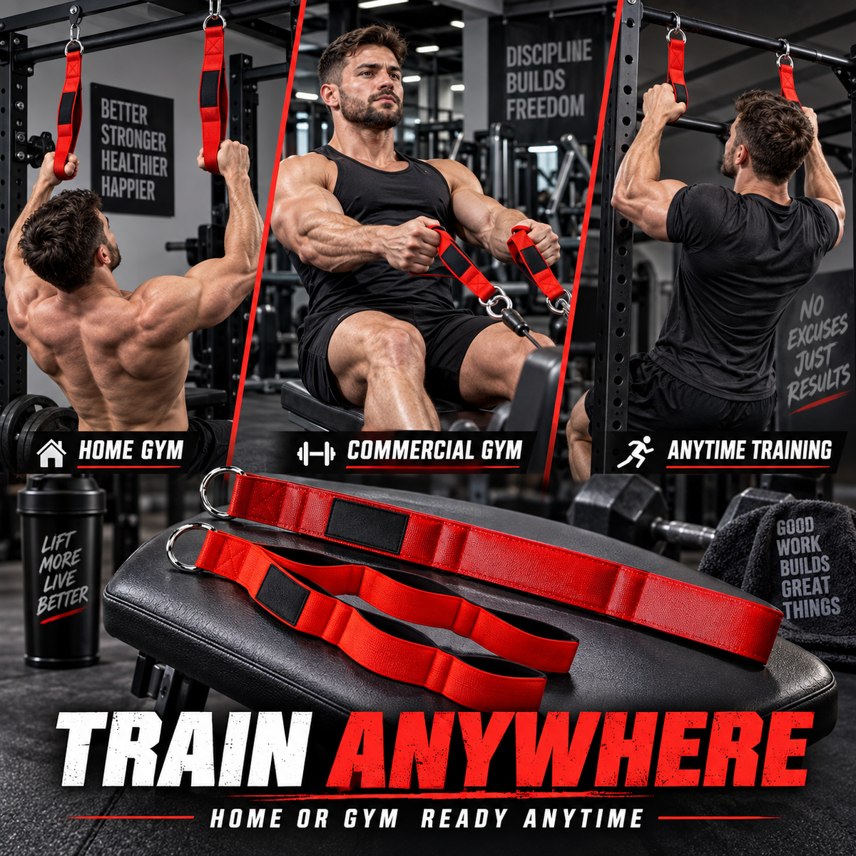🔥 Heavy-Duty Triceps Rope Cable Attachment for Gym Workout 💪