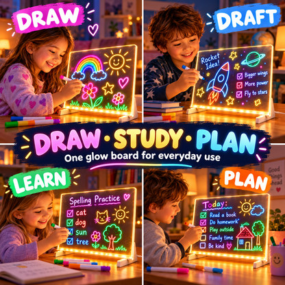 LED Magic Glowing Acrylic Drawing Board & Night Light 🎨