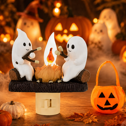 👻 Ghost Campfire Night Light