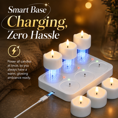 ✨ Rechargeable Flameless LED Candles with Remote