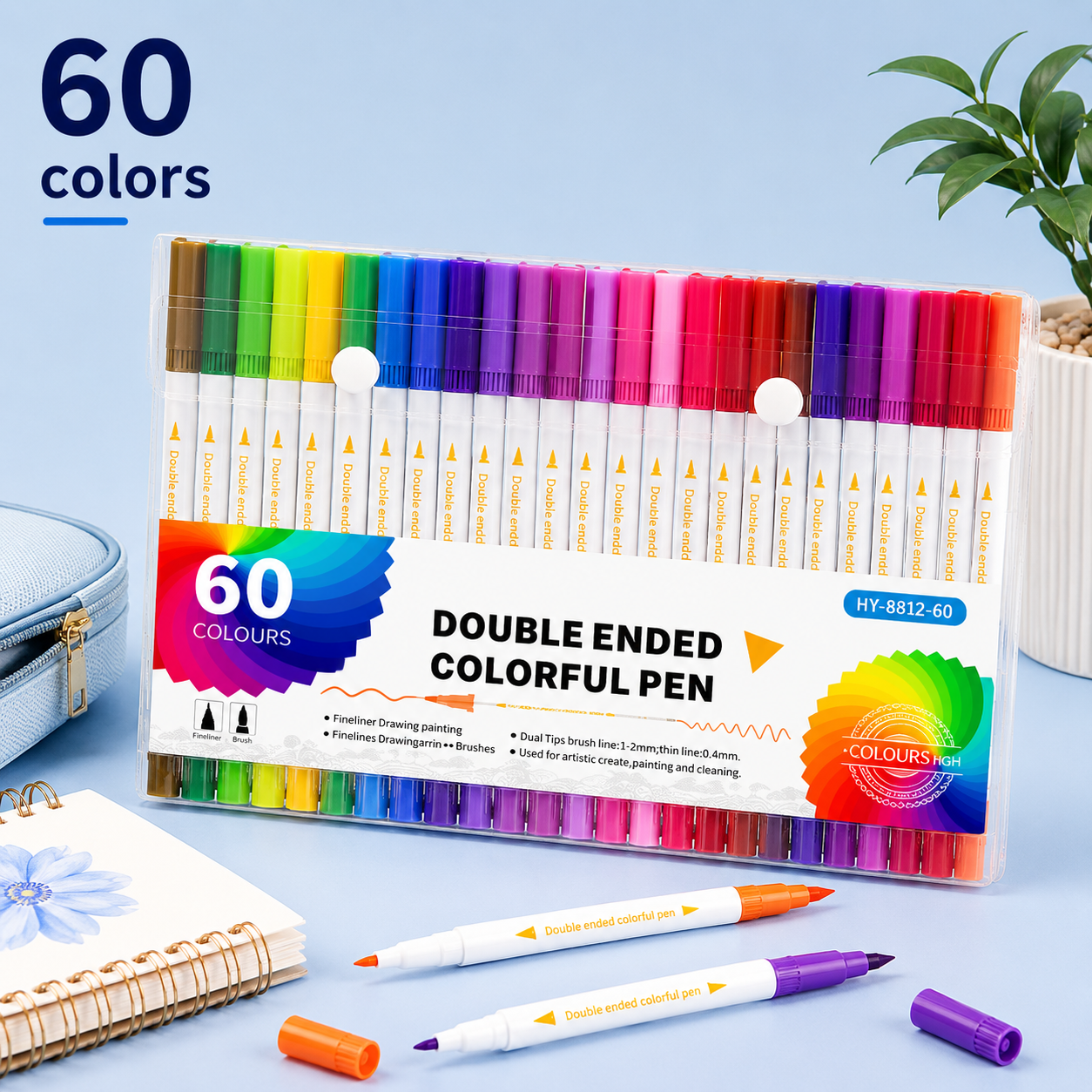 Double-Ended Multi-Functional Watercolor Pen