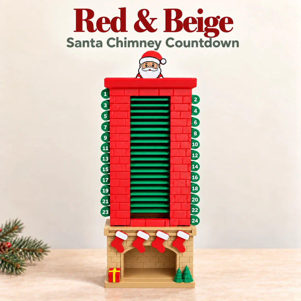 Santa Chimney Advent Calendar – 24-Day Christmas Countdown 🎄