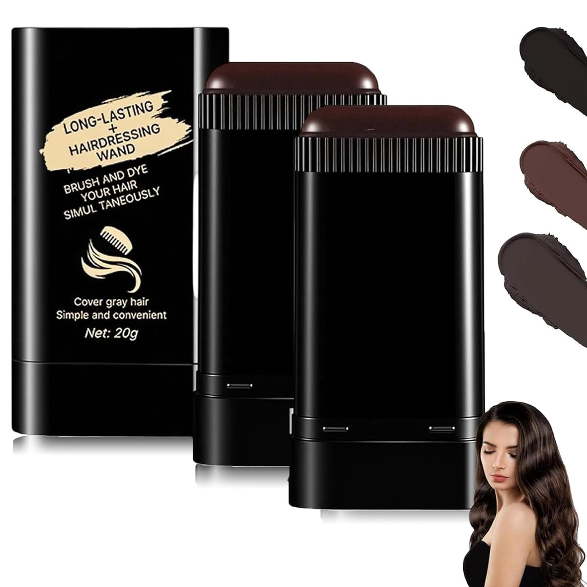 Instant Gray Hair Cover-Up Stick & Dye Comb