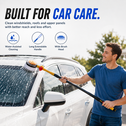 All-in-One Water-Fed Scrub Brush (Cars, Rugs, Patios & Decks)