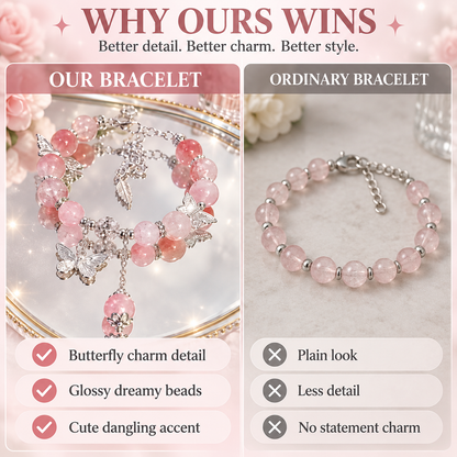 🦋 Sweet Forest Fairy Butterfly Stackable Bracelet Set (9 Pcs)