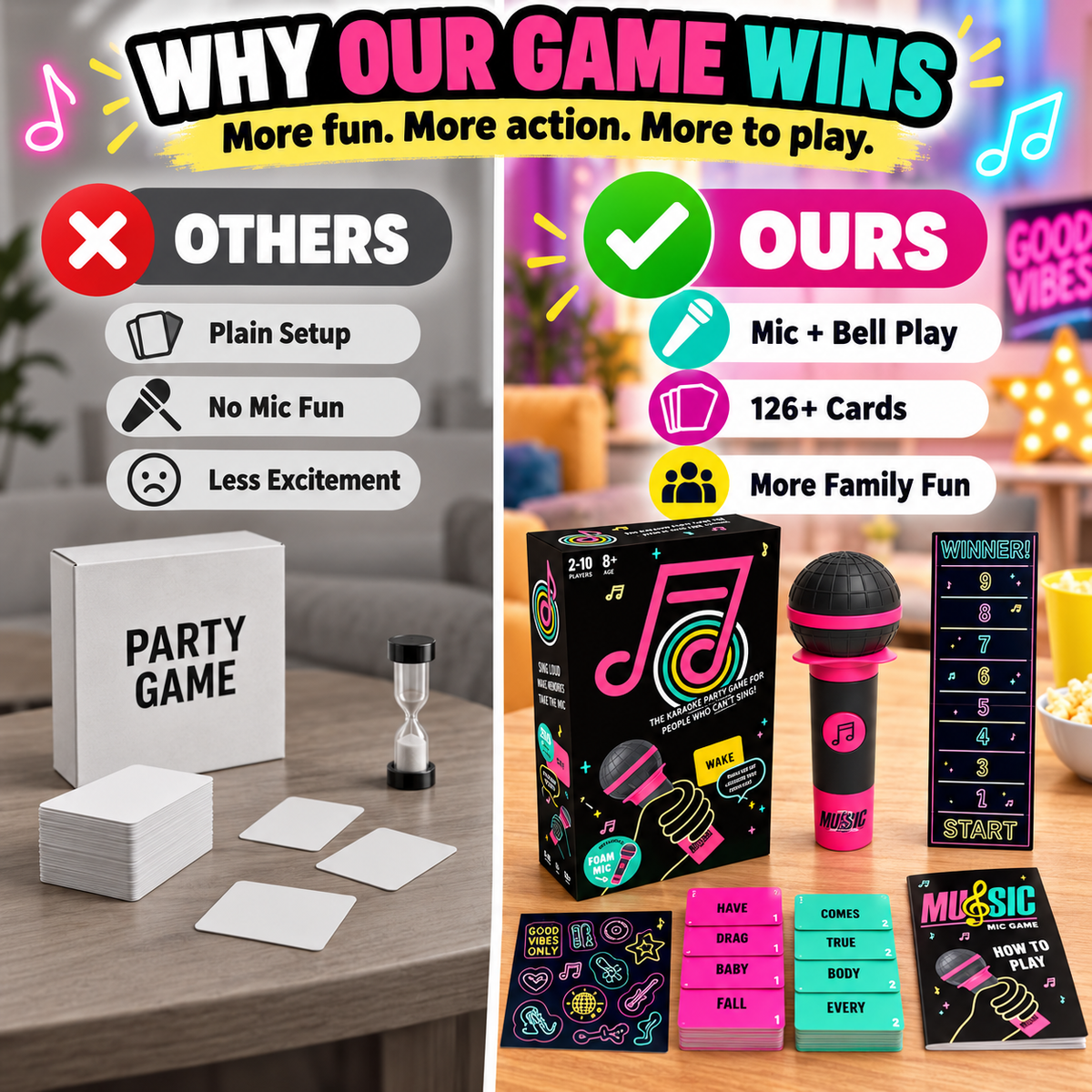 Ultimate Musical Party Game & Microphone Grab Set 🎤