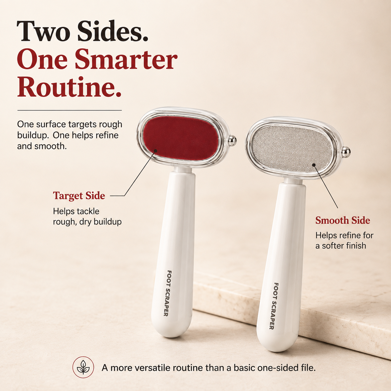 Dual-Sided Foot File for Rough Heels – Wet & Dry Callus Remover