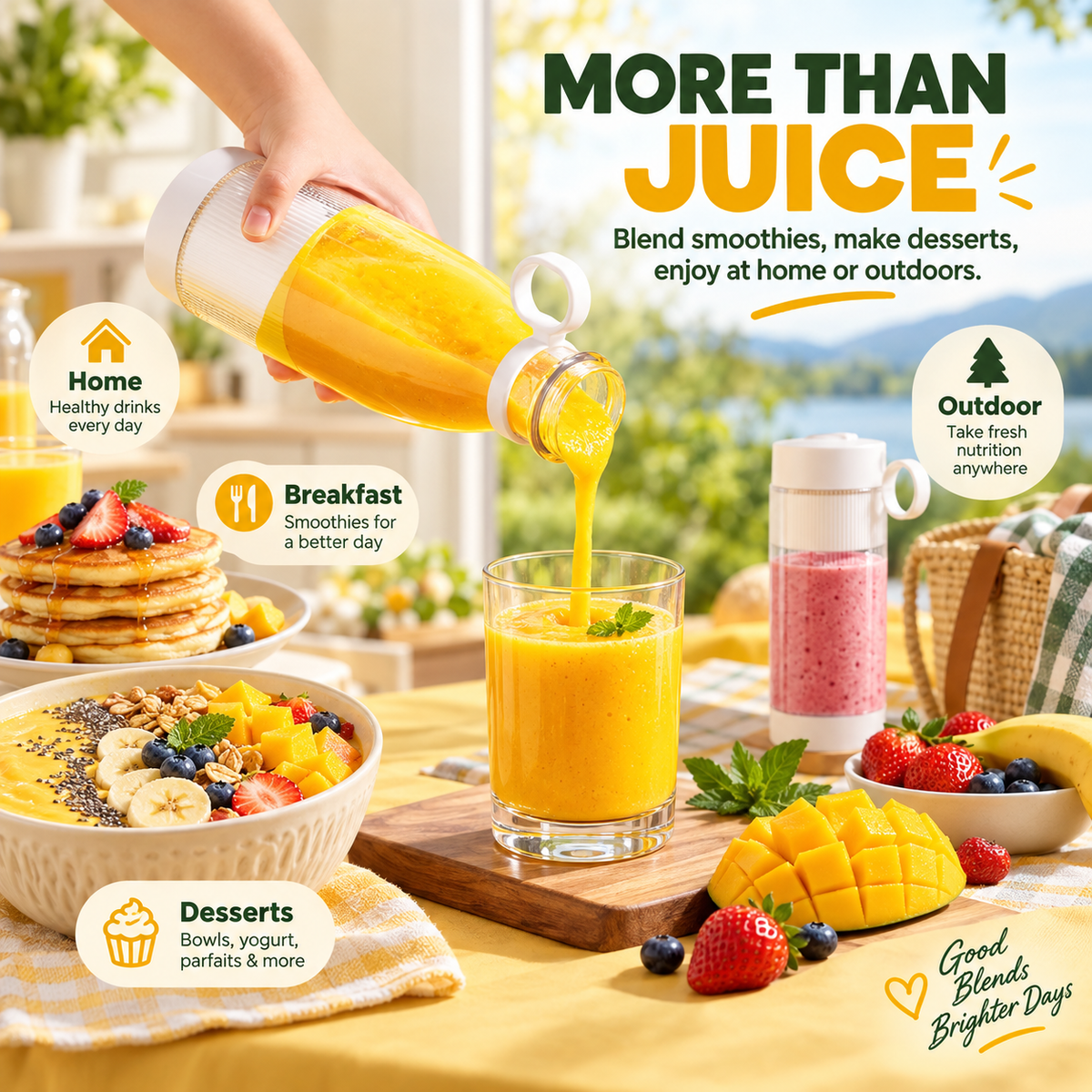 Mini Portable USB Juicer Bottle & Smoothie Cup 🌿💖