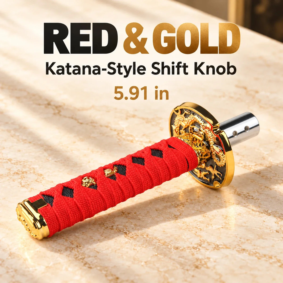 Katana-Style Shift Knob 🗡️ Cord-Wrapped Interior Upgrade