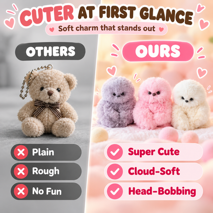Interactive Bobblehead Owl Plush & Bag Charm 🦉✨