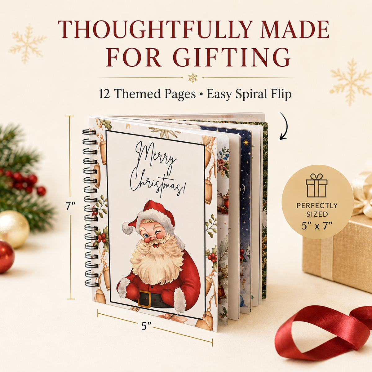 🎅 Personalized Christmas Cash Holder Book – Creative Holiday Scavenger Hunt Gift 🎄