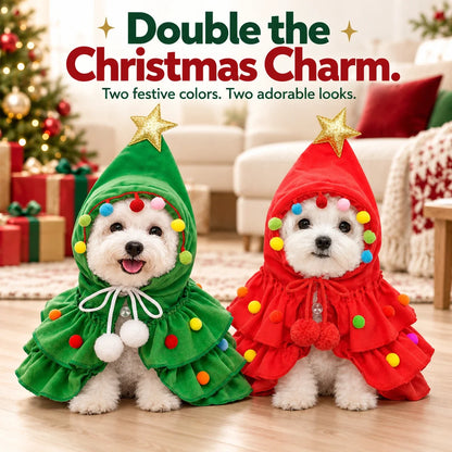 Christmas Dog Cape 🎄 Festive Tree Costume for Holiday Photos