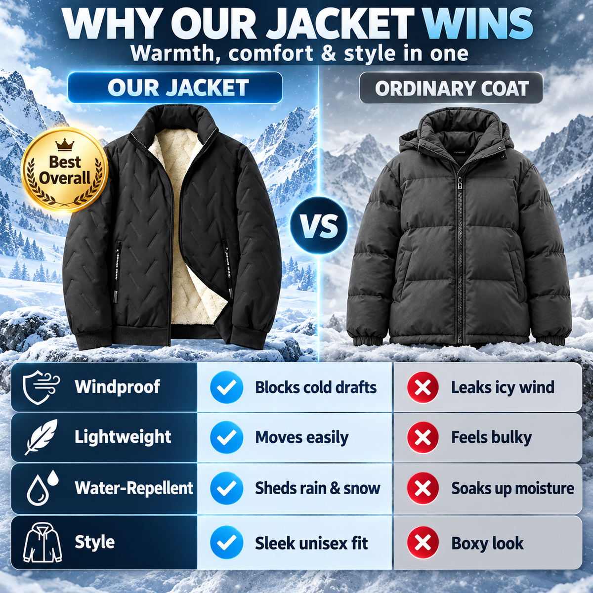 Winter Warm Fleece-Lined Thickened Jacket - Unisex 🧥
