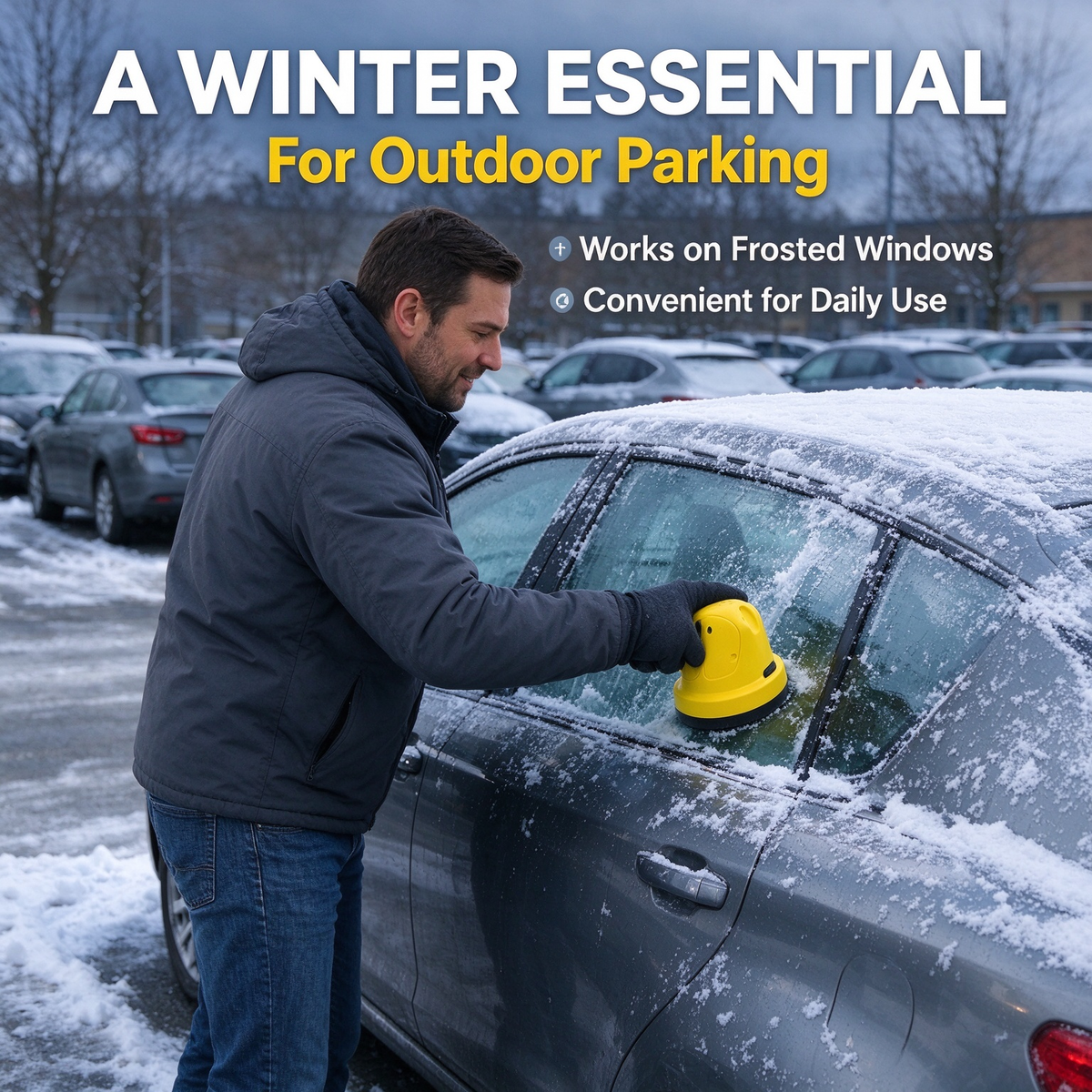 ❄️ USB Rechargeable Electric Ice Scraper – Easier Ice Removal for Car Windshields 🚗