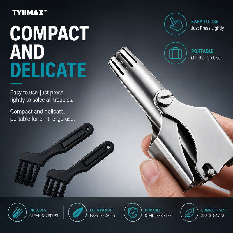 ✂️ Manual Stainless Steel Nose & Ear Hair Trimmer