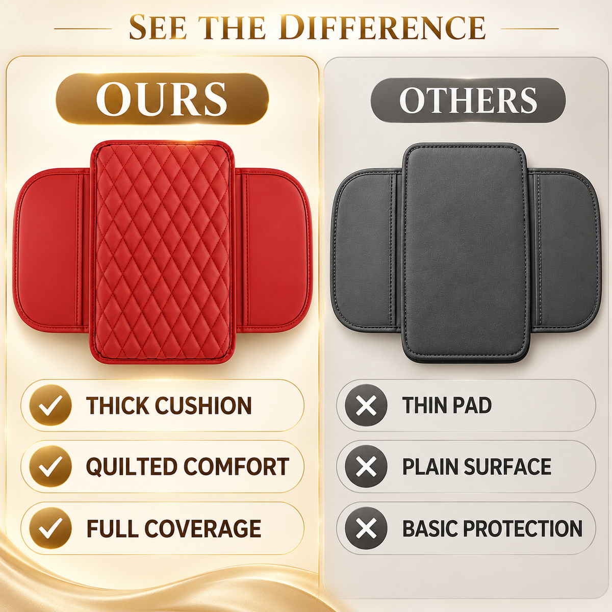 Ergonomic Car Armrest Cushion & Side Storage Organizer🚗