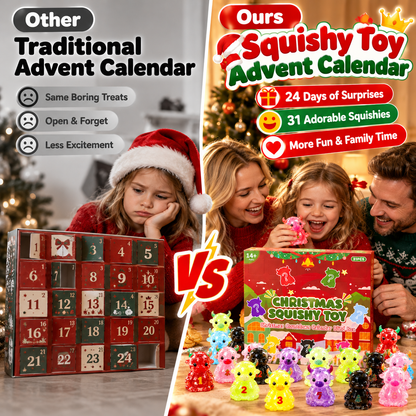 🎄 24-Day Christmas Advent Calendar Squishy Toys Box