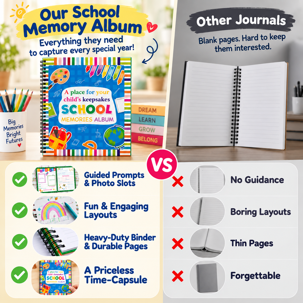"Capture Every School Year: The Ultimate Kids Memory & Keepsake Book 📖"