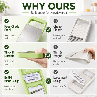 Magic Multi-Blade Kitchen Slicer & Grater Set 🥕