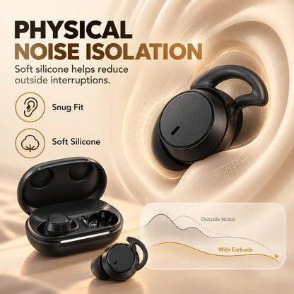 🌙 Mini Wireless Sleep Earbuds – Ultra-Light Comfort for Side Sleepers 🎧