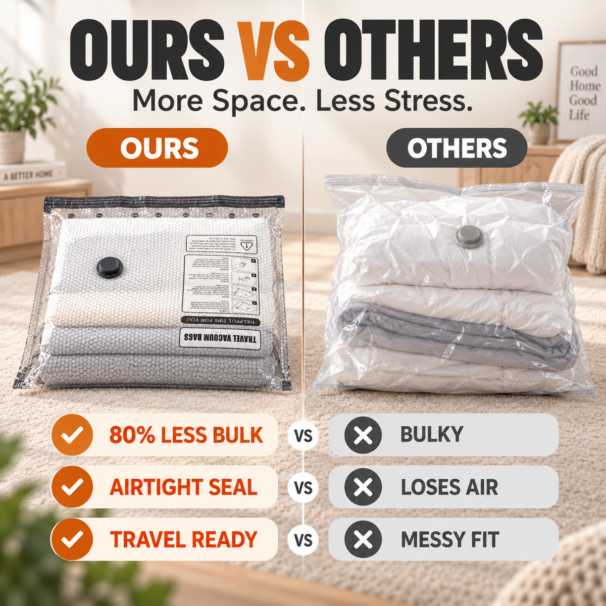 ✈️ Travel Vacuum Compression Storage Bags with Electric Pump