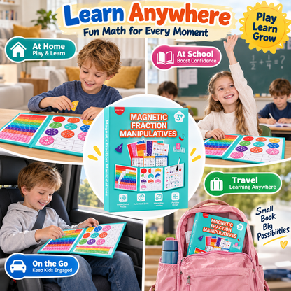 Visual Math Fraction Manipulatives Toy for 3rd-5th Grade Kids 📐