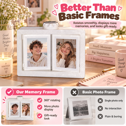 360° Rotating Polaroid Photo Frame & Flip Accordion Memory Album 💫