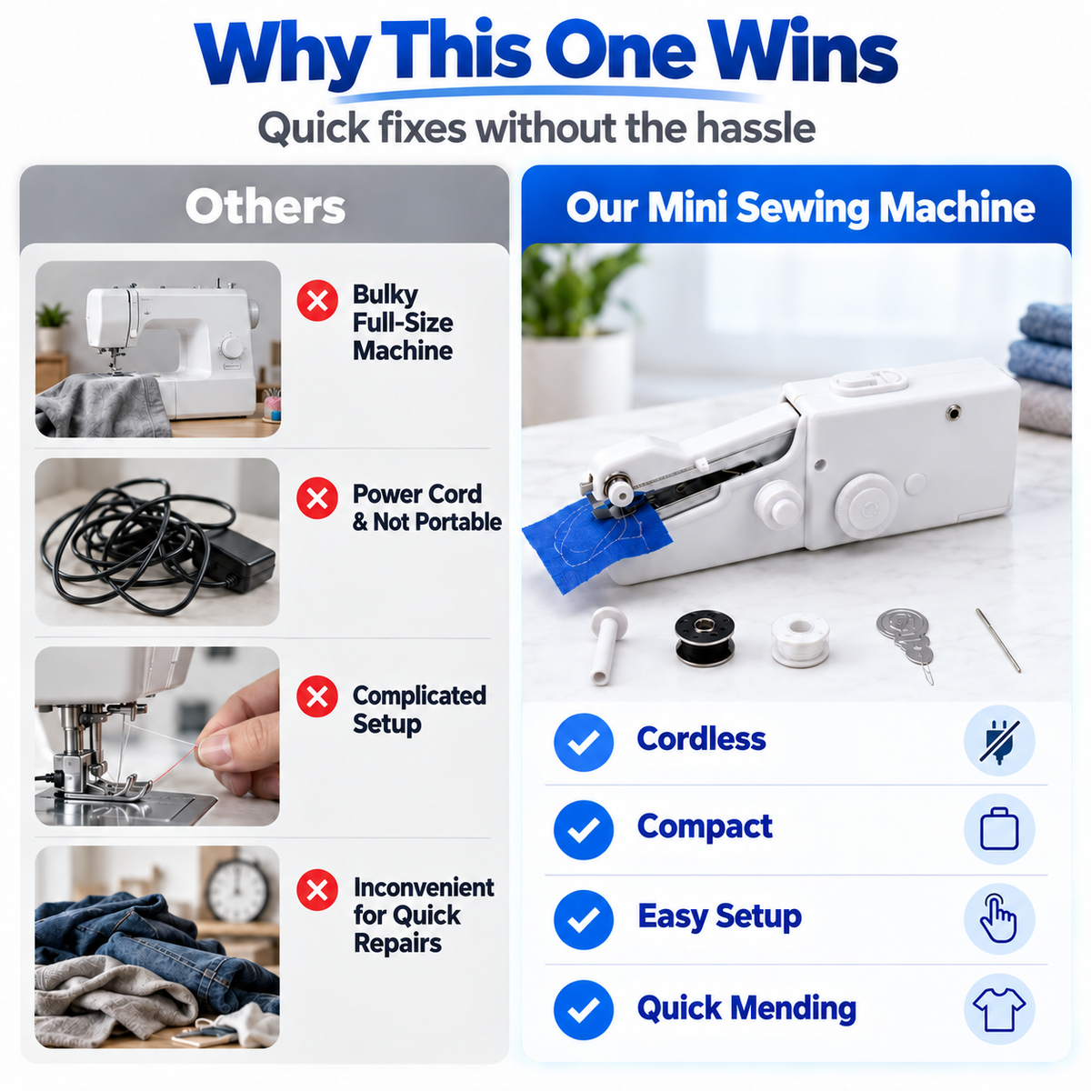 Handheld Portable & Cordless Electric Sewing Machine 🪡🧵