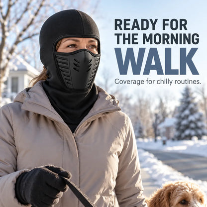 ❄️ Winter Fleece Balaclava with 3D Face Panel | Full Head, Face & Neck Coverage 🏔️