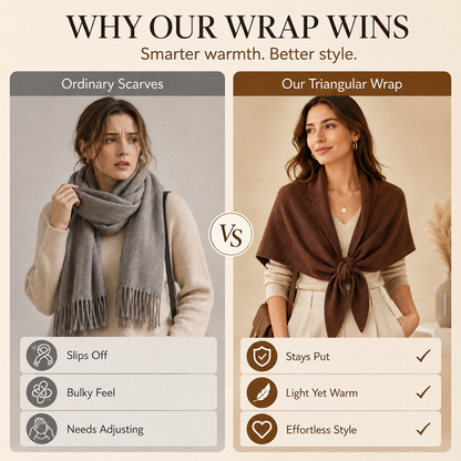 ❄️ Chic Solid Color Triangular Cape Scarf – Versatile Winter Essential