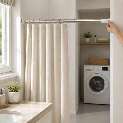 🏠 Drill-Free Adjustable Tension Rod – Instant Storage, Zero Wall Damage