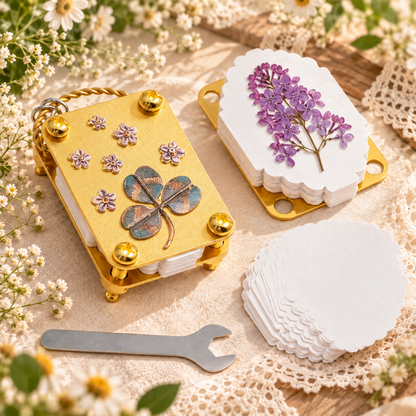 🌸 Micro Metal Flower Press Kit – Portable Botanical Art Press