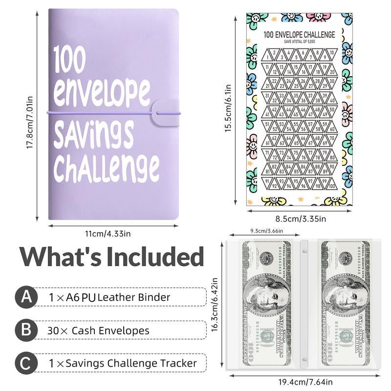 🔥💸100 Envelope Saving Challenged Book