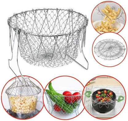 🍟 Foldable Easy-Lift Frying Basket – Fry, Lift & Drain in One Easy Move