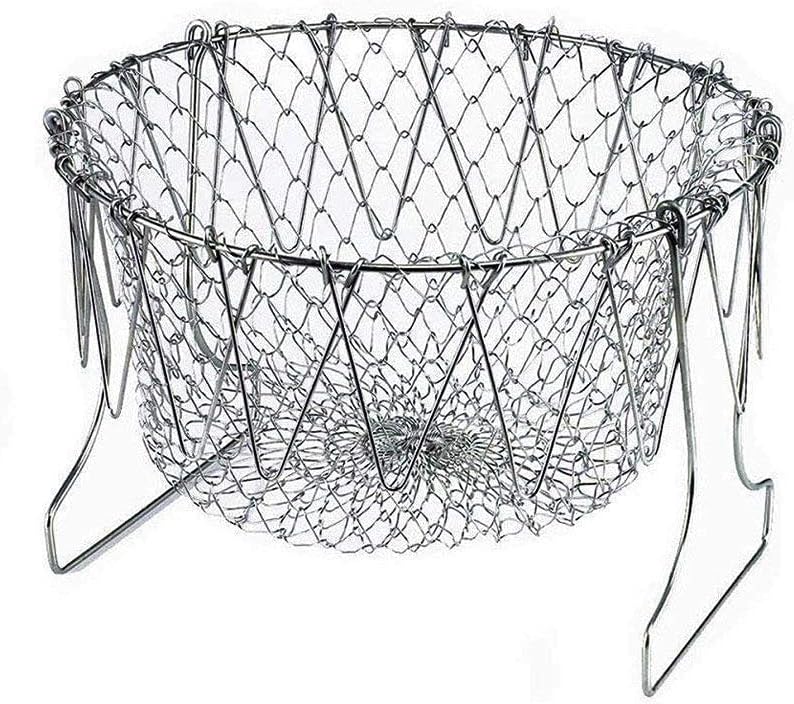 🍟 Foldable Easy-Lift Frying Basket – Fry, Lift & Drain in One Easy Move